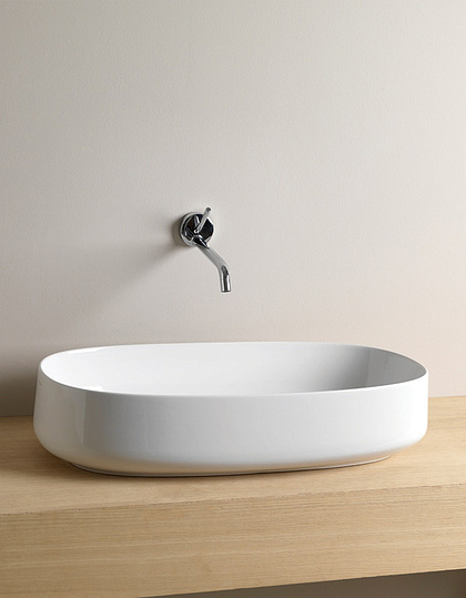 ArtCeram Cognac Раковина чаша 68x35x15h см, без перелива, покрытие Saniglaze, цвет: glossy white COL005 01 00