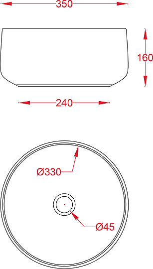 ArtCeram Cognac Раковина чаша d35x16h см, без перелива, покрытие Saniglaze, цвет: glossy white COL004 01 00
