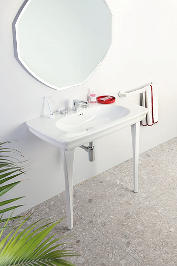 ArtCeram Civitas Раковина подвесная 90x50x18h см, 1 отверстие, с переливом, цвет: glossy white CIL002 01 00