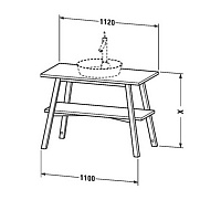 Duravit Cape Cod Раковина накладная 46х46 см, цвет белый 2340460000