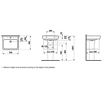 Раковина Laufen Pro 8.1895.1.000.104.1
