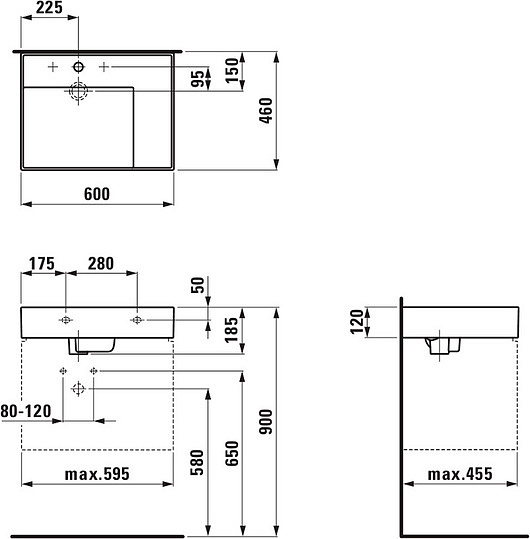 Раковина Laufen Kartell  60 см 8.1033.4.000.104.1