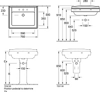 Villeroy & Boch Hommage Раковина 75x58x27h см, цвет: star white 710175R2
