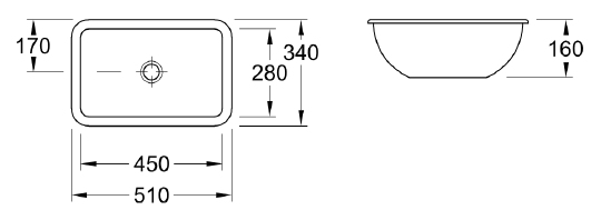 Villeroy & Boch Loop & Friends Раковина 51x34x16h см, цвет: alpin 61631001