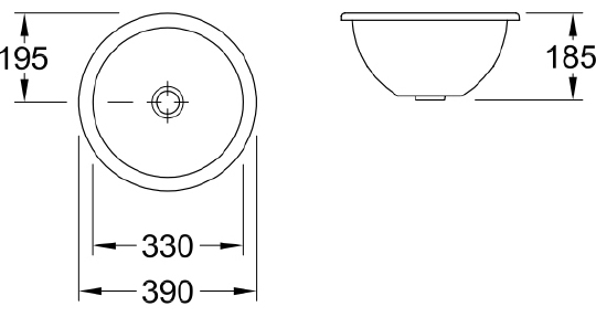 Villeroy & Boch Loop & Friends Раковина 39x39x18,5h см, цвет: alpin 61803301