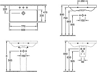 Villeroy & Boch Avento Раковина 80x47x16,5h см, цвет: alpin 41568001