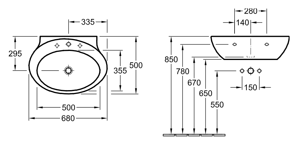 Villeroy & Boch Aveo New Generation Раковина 68x50x20h см, цвет: alpin 41307GR1