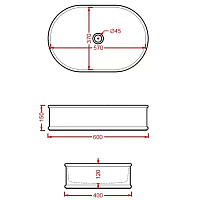 ArtCeram Atelier Раковина чаша 60x40x15h см, без перелива, цвет: glossy white ATL002 01 00
