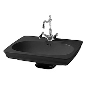 ArtCeram Civitas Раковина подвесная 68x50x22h см, 1 отверстие, с переливом, цвет: glossy black CIL001 03 00