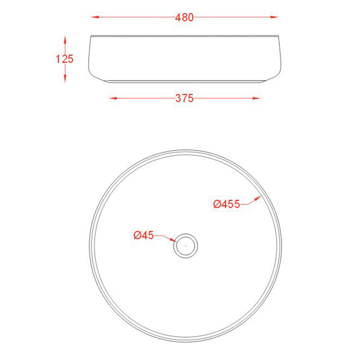 ArtCeram Cognac Раковина чаша d48x12,5h см, без перелива, покрытие Saniglaze, цвет: glossy white COL002 01 00