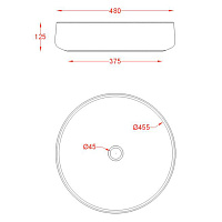 ArtCeram Cognac Раковина чаша d48x12,5h см, без перелива, покрытие Saniglaze, цвет: glossy white COL002 01 00