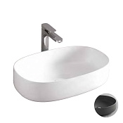 ArtCeram Cognac Раковина чаша 55x35x14,5h см, без перелива, покрытие Saniglaze, цвет: grey olive COL003 15 00