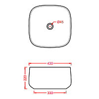 ArtCeram Cognac Раковина чаша 43x43x22h см, без перелива, покрытие Saniglaze, цвет: blue avio COL006 38 00