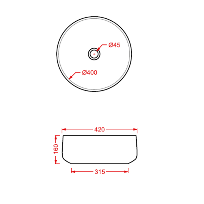 ArtCeram Cognac Раковина чаша d42x16h см, без перелива, покрытие Saniglaze, цвет: petrolio COL001 42 00
