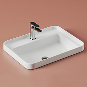 ArtCeram Fuori Scala Раковина встраиваемая сверху 60x45 см, 1 отв., без перелива, цвет: matt white TFL034 05 00