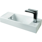 ArtCeram Lavamani Раковина подвесная 54x20x15h см, 1 отверстие, с переливом, цвет: glossy white LML002 01 00