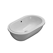 Globo I Piani Раковина встраиваемая снизу 60х37 см, с переливом и креплением, цвет: белый глянцевый SC043BI