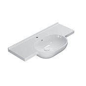 Globo Mode Раковина подвесная/накладная 100х49 см, с переливом и креплением, без д/к, цвет: белый ME100BI