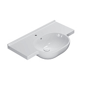 Globo Mode Раковина подвесная/накладная 80х49 см, с переливом и креплением, без д/к, цвет: белый ME080BI