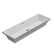 Globo Stockholm Раковина встраиваемая сверху 105x34 см, с переливом, без д/к, цвет: белый глянцевый FO105BI