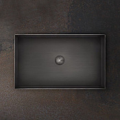 Gessi 316 Total Look Раковина 60x35 cм, на столешницу, цвет: Black metal brushed pvd 54606#707