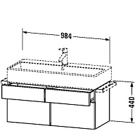 Duravit Vero Air Раковина, 100x47 см, с площадкой, цвет белый 2350100071