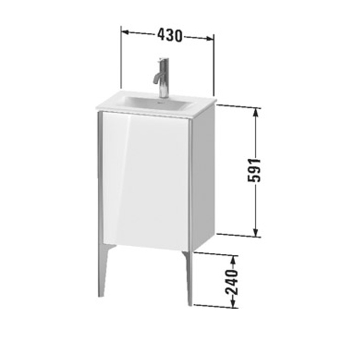 Duravit Viu Раковина мебельная прямоугольная с 1 отв 45x32x13,5h см, цвет: белый 0733450041