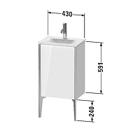 Duravit Viu Раковина мебельная прямоугольная с 1 отв 45x32x13,5h см, цвет: белый 0733450041