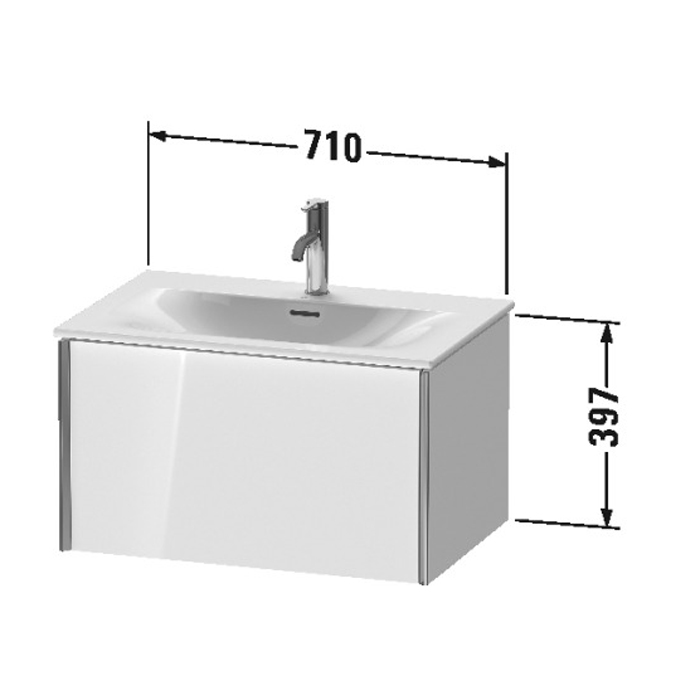 Duravit Viu Раковина мебельная прямоугольная с 1 отв 73x49x18,5h см, цвет: белый 2344730000