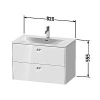 Duravit Viu Раковина мебельная прямоугольная с 1 отв 83x49x18,5h см, цвет: белый 2344830000