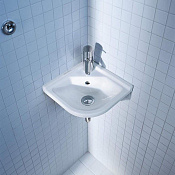 Duravit Starck 3 Раковина угловая 43х38 cм, с переливом, цвет белый 0752440000