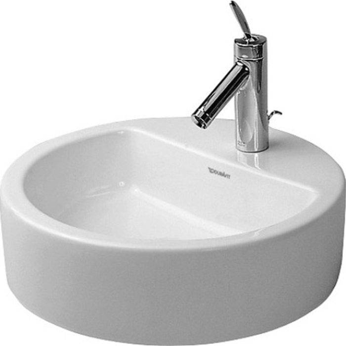 Duravit Раковина накладная круглая 48 cм, с переливом, цвет белый 446480000