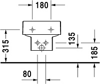 Duravit Vero Биде подвесное 37х54 см с 1 отверстием под смеситель и переливом, цвет: белый 2239150000