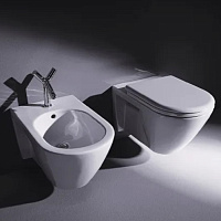 Duravit Starck Биде подвесное 37х54 cм с 1 отверстием под смеситель и переливом, цвет: белый 2271150000