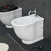 ArtCeram Hermitage Биде напольное 36x55 см, 1 отв., с переливом, с креплениями, цвет: glossy white HEB001 01 00