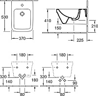 Villeroy & Boch Architectura Биде подвесное, цвет alpin 44850001