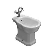 Globo Paestum Биде напольное 57x37см, с 1 отв. под смес., креплением и переливом, цвет: белый глянц. PA009BI