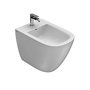 Globo Stockholm Биде напольное 58x37 см, с 1 отв. под смес., креплением и переливом, цвет: белый LA009BI