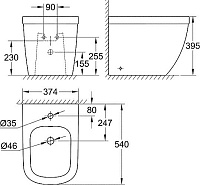 Grohe Euro Ceramic Биде напольное, цвет белый 39340000