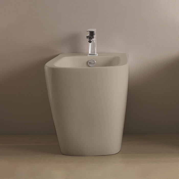 ArtCeram A16 Биде напольное 36x52 см, 1 отверстие, с переливом, с креплениями, цвет: brown matera ASB002 41 00