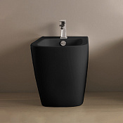 ArtCeram A16 Биде напольное 36x52 см, 1 отверстие, с переливом, с креплениями, цвет: matt black ASB002 17 00