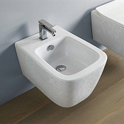 ArtCeram A16 Биде подвесное 36x52 см, 1 отверстие, с переливом, с креплениями, цвет: glossy white ASB001 01 86