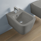 ArtCeram A16 Биде подвесное 36x52 см, 1 отверстие, с переливом, с креплениями, цвет: grey olive ASB001 15 00