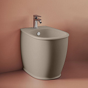 ArtCeram Atelier Биде напольное 37x52 см, 1 отв., с переливом, с креплениями, цвет: brown matera ATB002 41 00