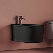 ArtCeram Atelier Биде подвесное 37x52 см, 1 отверстие, с переливом, с креплениями, цвет: matt black ATB001 17 00