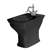 ArtCeram Civitas Биде напольное 36x54 см, 1 отв., с переливом, с креплениями, цвет: glossy black CIB002 03 00