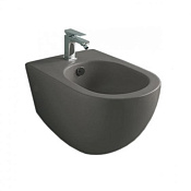 ArtCeram File 2.0 Биде подвесное 37x52 см, 1 отверстие, с переливом, с креплениями, цвет: matt black FLB001 17 30