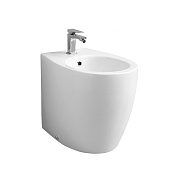 ArtCeram File 2.0 Биде напольное 37x52 см, 1 отв., с переливом, с креплениями, цвет: glossy white FLB002 01 30