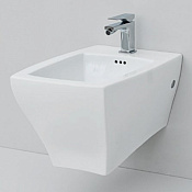 ArtCeram Jazz Биде подвесное 36x54 см, 1 отверстие, с переливом, с креплениями, цвет: matt white JZB001 05 00