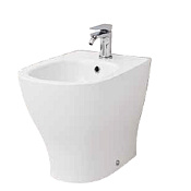 ArtCeram Ten Биде напольное 36x52 см, 1 отверстие, с переливом, без креплений, цвет: glossy white TEB001 01 00